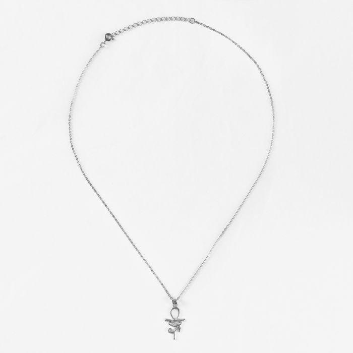 Collana Occhio Di Horus Uomo Donna: Ciondolo Antico Egizio In Acciaio Inossidabile | Amuleto Portafortuna E Protezione | Gioiello Egiziano Vintage Regalo - 4