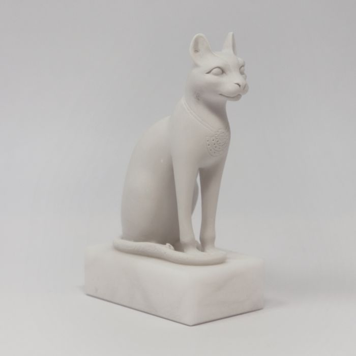 Present Time Statua Gatto Origami Bianco, Decorazione Casa In Stile Moderno, 17x12x26 Cm